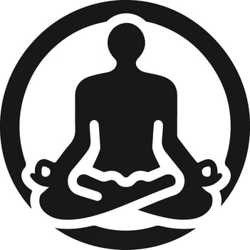 A man doing yoga illustration vector