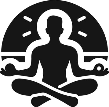 A man doing yoga vector