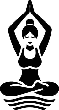 A women doing yoga illustration vector