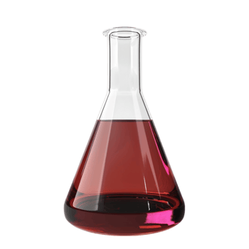 A Flask with Liquid in it on a transparent background png