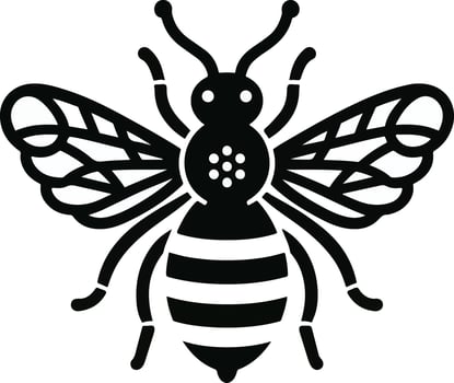 Cute bee illustration vector