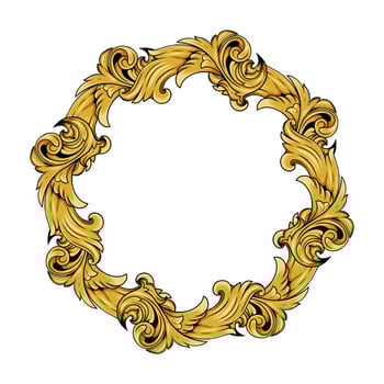 Luxury gold and romantic Vintage style engraved frame design vector