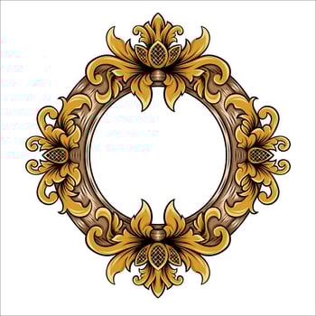 Classic and luxury vintage style pattern frame design vector