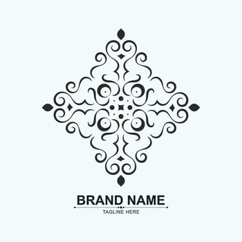 ornament art logo design template vector