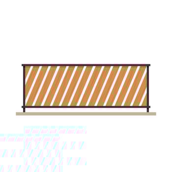 Wooden railing. Railing . railing on white background. wallpaper. free space for text. copy space. vector