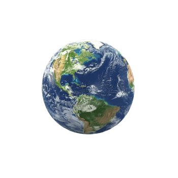 Earth Globe On Transparent Background. png