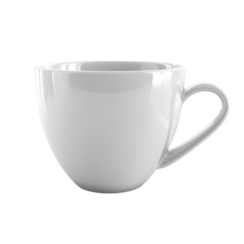White coffee cup on transparent background. png