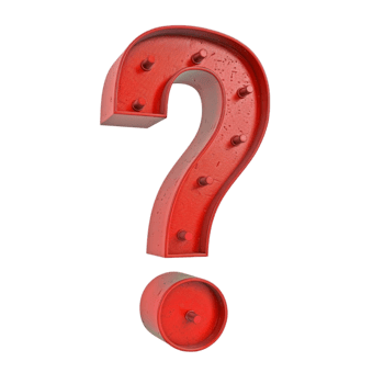 Red Question Mark On Transparent Background. png