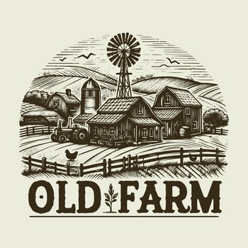Vintage Old Farm Illustration vector