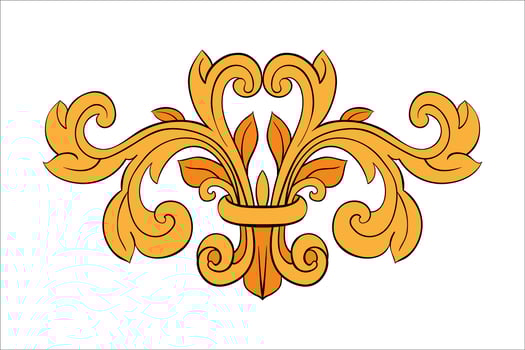 vintage heraldic ornament baroque style vector