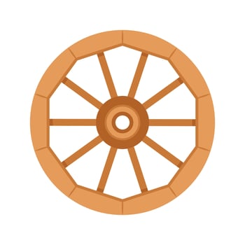 Wood wheel . Wood wheel on white background. vector