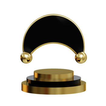 3d Classy Gold Podium Element png