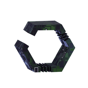 3d Cyber Electronic Circuit Element png