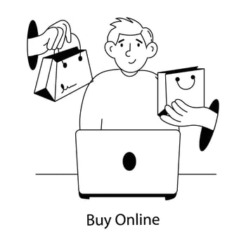 Buy online hand drawn mini character illustration vector