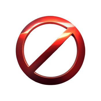 Ban Symbol Symbol isolated on transparent background png
