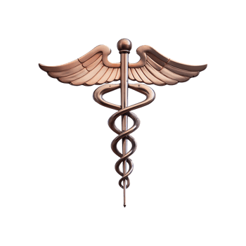 Caduceus Symbol isolated on transparent background png
