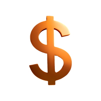 Dollar Currency Icon Symbol isolated on transparent background png