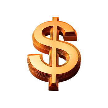 Dollar Currency Icon Symbol isolated on transparent background png