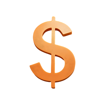 Dollar Currency Icon Symbol isolated on transparent background png