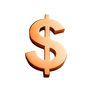 Dollar Currency Icon Symbol isolated on transparent background png