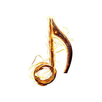 Eighth Note Beamed Symbol isolated on transparent background png