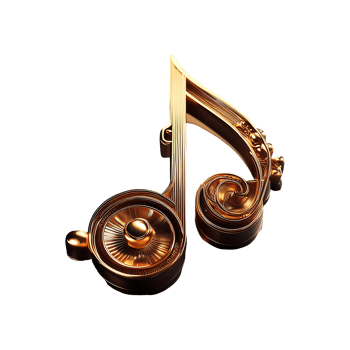 Eighth Note Symbol isolated on transparent background png