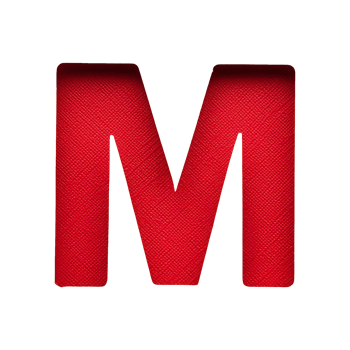 English Letter M Symbol isolated on transparent background png