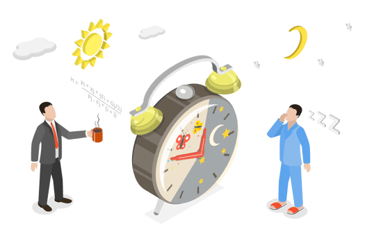 3D Isometric Flat Conceptual Illustration of Circadian Rhythm png