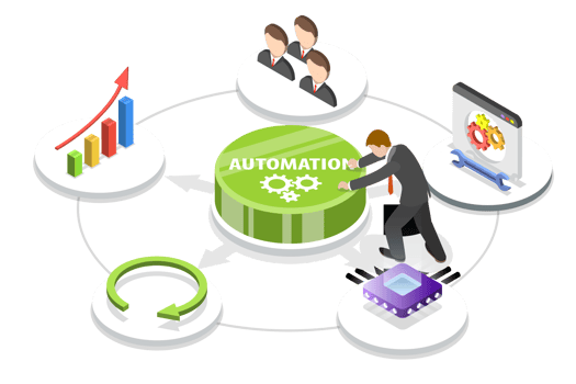 3D Isometric Flat Conceptual Illustration of Automation png