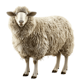 Cartoon Sheep Clipart for Design Projects on transparent background. png