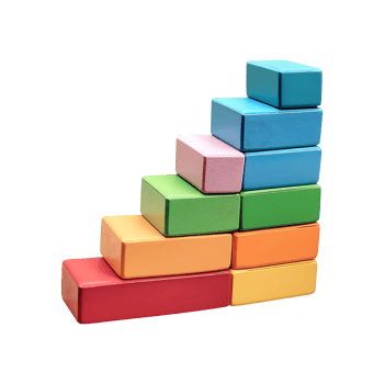 Multicolored Stacked Donut Chart Symbol isolated on transparent background png