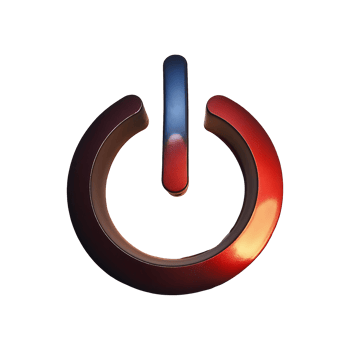 Power Icon Sharp Symbol isolated on transparent background png