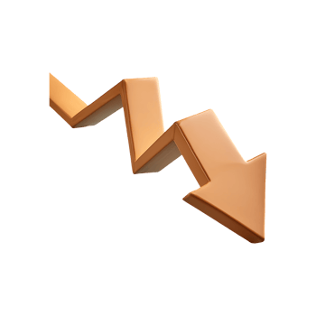 Loss Arrow Market Down Icon Symbol isolated on transparent background png