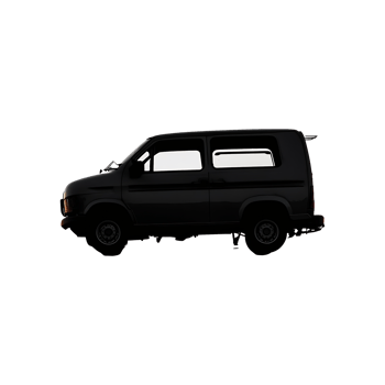 Mini Truck Silhouette Symbol isolated on transparent background png