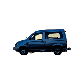 Mini Truck Silhouette Symbol isolated on transparent background png
