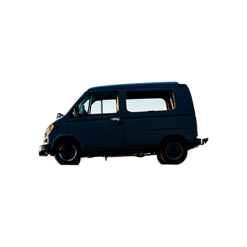 Mini Truck Silhouette Symbol isolated on transparent background png