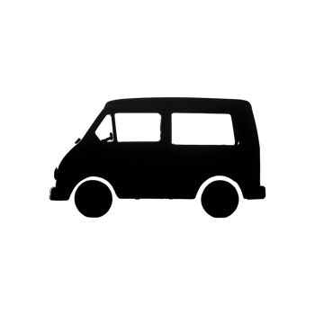 Mini Truck Silhouette Symbol isolated on transparent background png