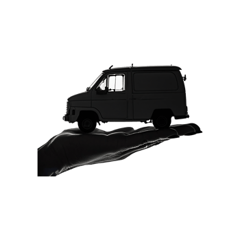 Mini Truck Silhouette Symbol isolated on transparent background png