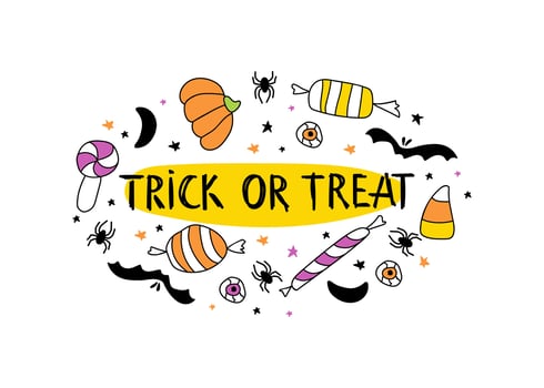 Funny halloween background, illustration vector