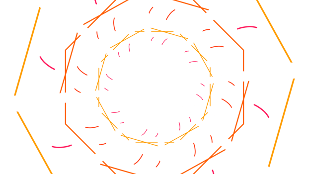 a circular pattern with many different shapes png