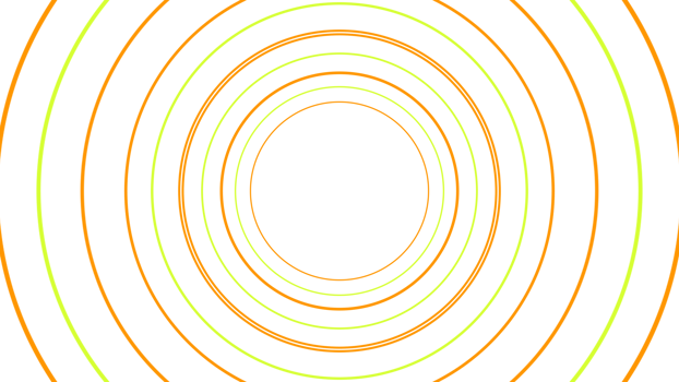 a transparent circle with a green and orange line png