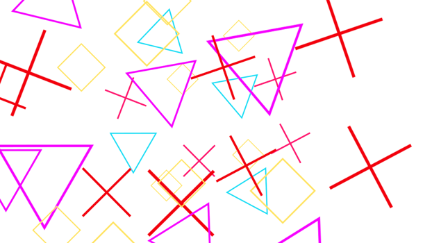 a bunch of colorful triangles on a transparent background png