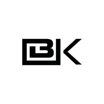 Letter BK Simplicity Icon Modern Business Creative Design Logo vector