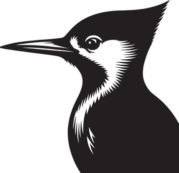 Woodpecker Silhouette Illustration vector