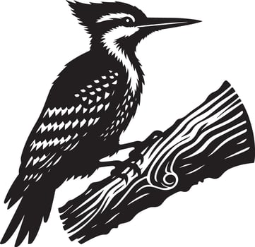 Woodpecker Silhouette Illustration vector