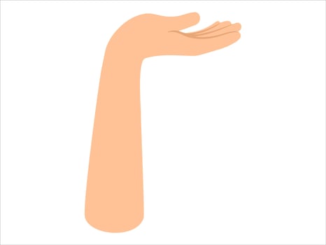 Hand Drawing Gesture Background Illustration vector