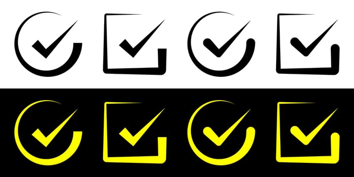 Check mark sign symbol. Checkbox icon. vector