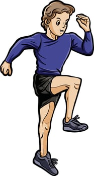male running sport training fitness vector