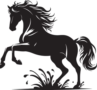 Horse silhouette illustration image vector