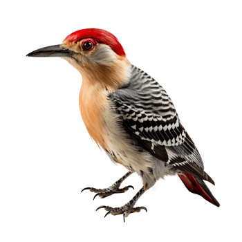 Red-Bellied woodpecker . Red-bellied woodpecker bird isolated png